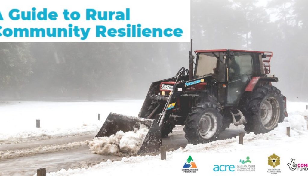 image of a snow plough with the words 'A guide to Rural Community Resilience'